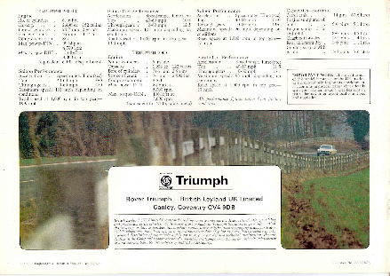 Triumph 2000 UK  (R&uuml;ckseite)